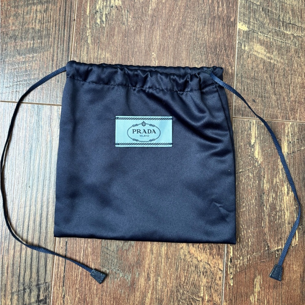 Prada Navy Satin Toiletry Bag